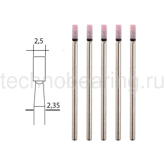 Шлифовальные биты из карбида кремния, цилиндр, набор (5 шт.) 28774 Proxxon