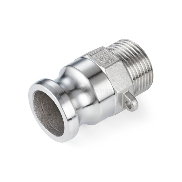 Камлок нержавеющий тип F ниппель, наруж. резьба BSP 3/4", AISI316, TL75FSS316 TITAN LOCK
