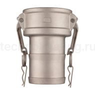 Камлок нержавеющий тип С серия "EcoLine" розетка с хвостовиком 8", AISI304, TL800CSS-EL TITAN LOCK