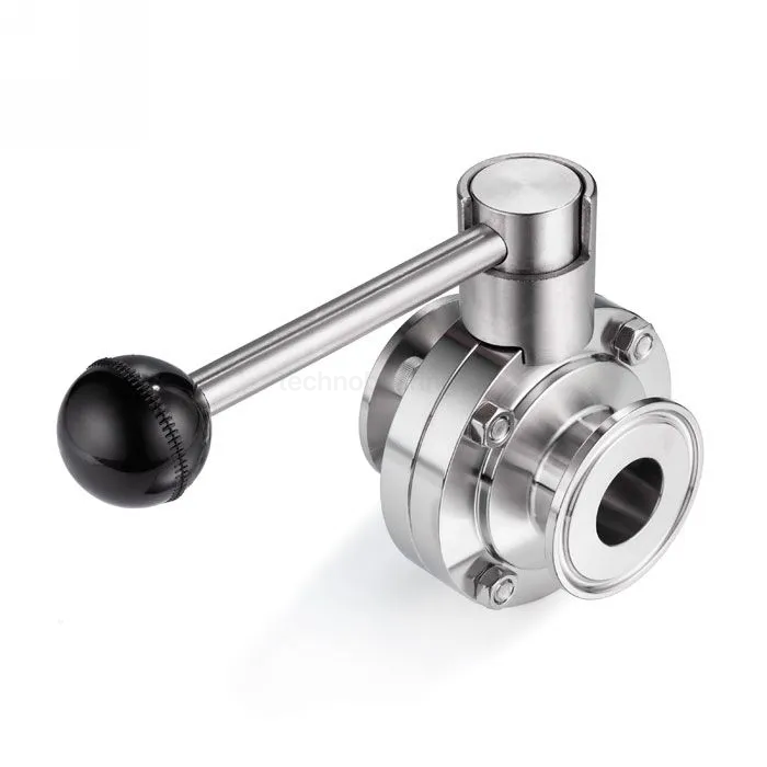 Затвор дисковый нержавеющий (AISI304) DN50, типа clamp-clamp TLSD050CLS TITAN LOCK