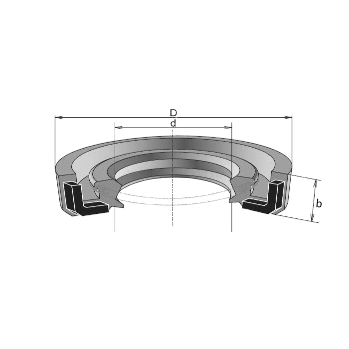 Манжета армированная (сальник) 12X32X7TC NBR ISKRA — детальное фото 1