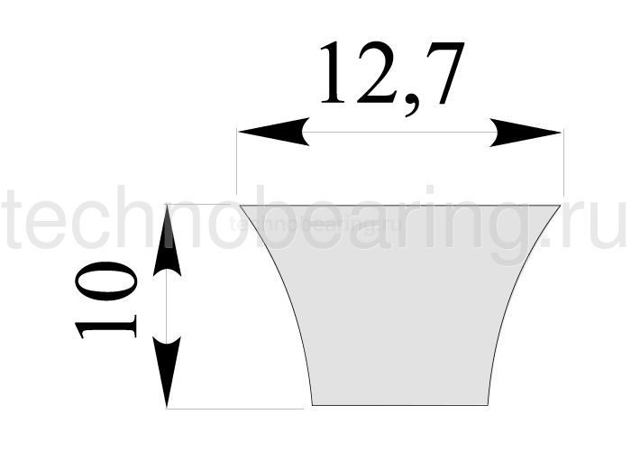 Узкий клиновой ремень XPA ширина ремня:12,7 мм, длина 1150 мм XPA1150 Sati