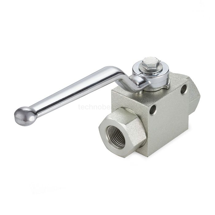 Гидравлический шаровой кран, 1/2", типа ВР-ВР, с креп. отв., сталь TLHYDV1/2F TITAN LOCK — детальное фото 0