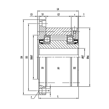 Фланец для обгонных муфт 150F4 (150F7) ISKRA