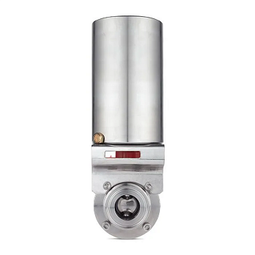 Затвор дисковый с пневмоприводом нерж. 304 DN65, тип clamp-clamp, DIN TLSD65CLS-P TITAN LOCK