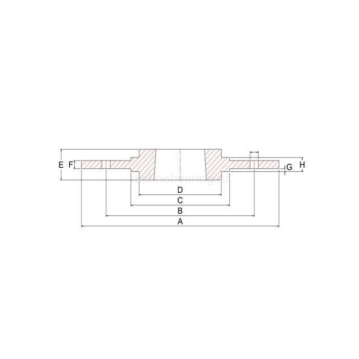 Ступица на болтах под втулку тапербуш 1210HBS (BF12) ISKRA