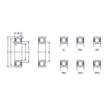 Подшипник 6204-2RSH/C3 (пром. уп.) SKF