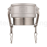 Камлок нержавеющий тип B розетка, наруж. резьба BSP 4", AISI316, TL400BSS316 TITAN LOCK