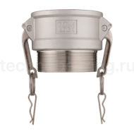 Камлок нержавеющий тип B розетка, наруж. резьба BSP 3", AISI304, TL300BSS TITAN LOCK