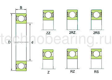 Подшипник 6300-2RS/C3 ISB