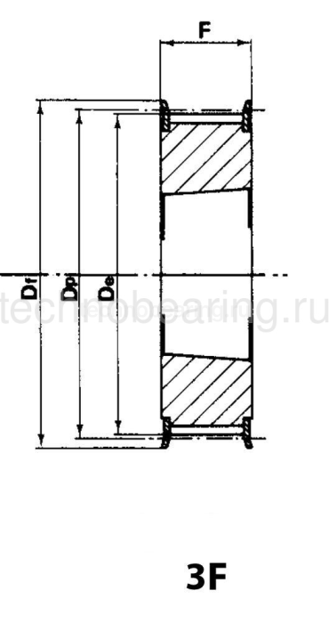 Шкив зубчатый с профилем HTD под втулку тапербуш 34-5M-15 TB (PHP 34-5M-15TB) Sati