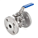 Кран шаровый фланцевый двухсоставной, нерж. 304, DN25 TL100TPFBVS TITAN LOCK