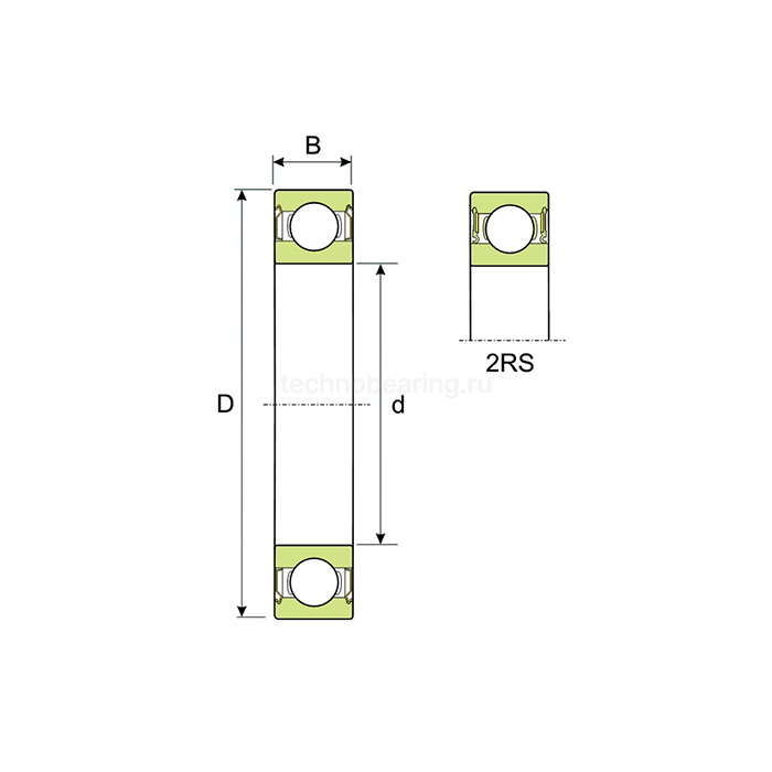 Подшипник 6018-2RS ZWZ