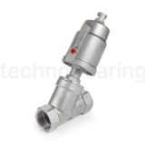 Седельный клапан наклонный, нерж. 304 с пневмоприводом (нерж.), DN40 TL40CPAVS TITAN LOCK