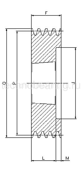 Шкив клиновой  под втулку тапербуш SPB125-02 TB (PHP 2SPB125TB) Sati