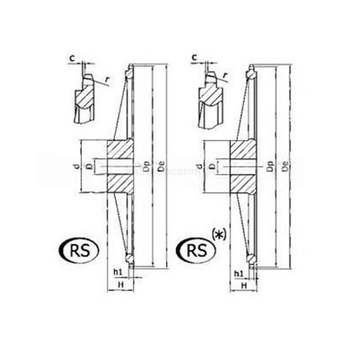 Звездочка со ступицей (чугун) под расточку для цепи: 12B-1, Z=76, 3/4" x 7/16" RS11076 ISKRA — детальное фото 1