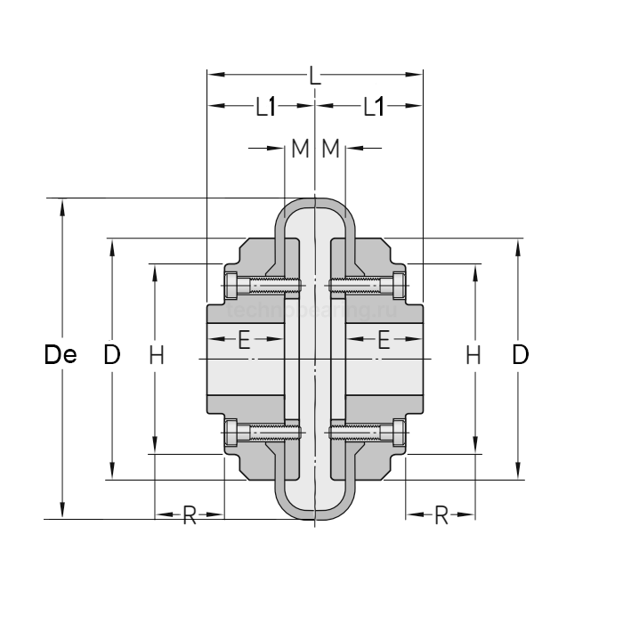 Торообразная муфта в сборе под расточку FLEX F50 ISKRA