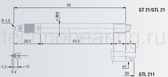 Осевой щуп повышенной точности GT 21 HP ± 2 мм 03230036 Tesa