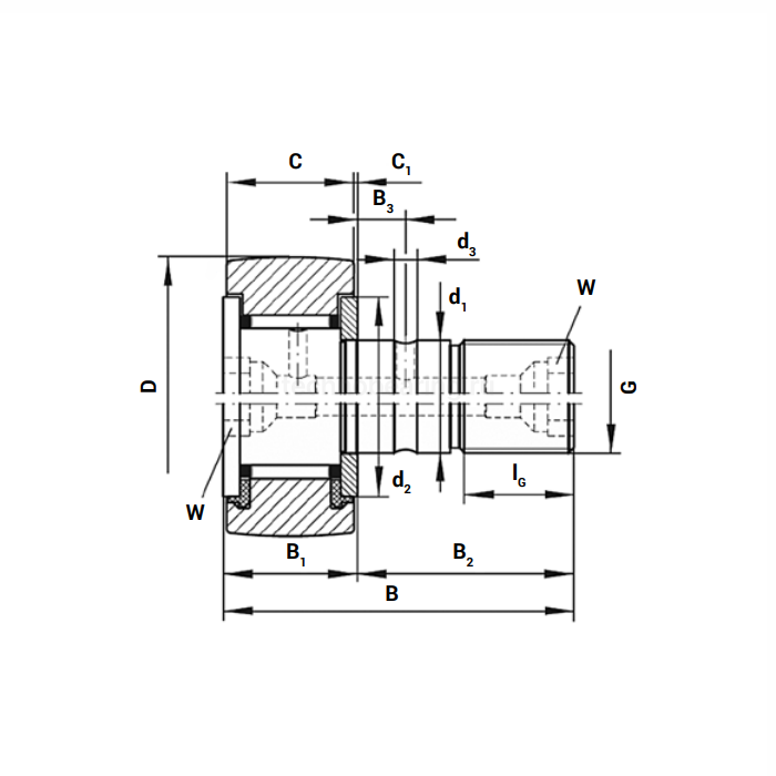 Опорный ролик KRV80PP NBS
