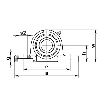 Корпус подшипника P204PL (бел. пласт) ISKRA