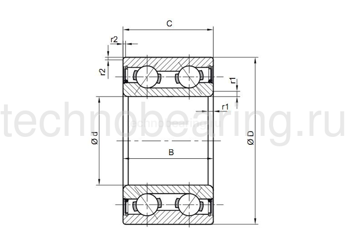 Подшипник F16101 (35 BG 52 22 - 2DS) FERSA