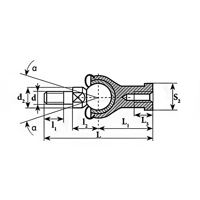 Шарнирный наконечник SQZ16CRS ISKRA