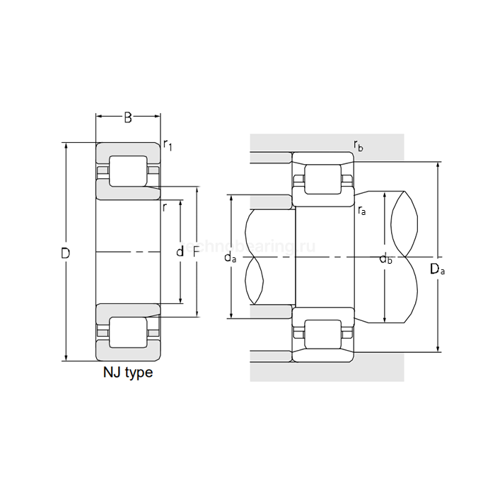 Подшипник NJ205EM ZWZ