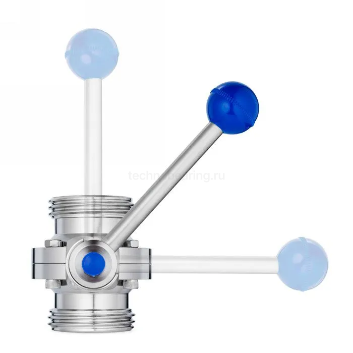 Кран шаровый нержавеющий (AISI304) DN65, типа резьба-резьба, DIN TLHBV065THS TITAN LOCK