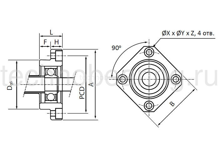 Опора ШВП FF12 TECHNIX