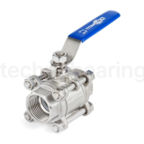 Трехсоставной шаровый кран из нержавеющей стали (AISI 304) типа "резьба-резьба", 1,25in, TL125TPBVSS TITAN LOCK