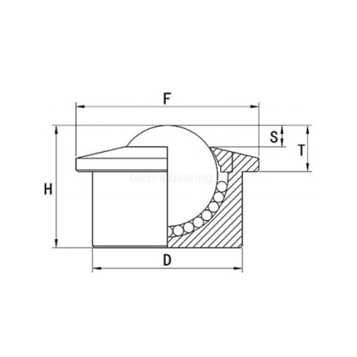 Шариковая опора SP38 BS/CS ISKRA