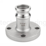 Камлок нержавеющий тип FA, ниппель с фланцем 1 1/2", AISI316, TL150FASS TITAN LOCK