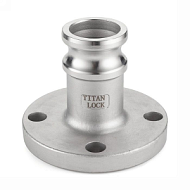 Камлок нержавеющий тип FA, ниппель с фланцем 3/4", AISI316, TL75FASS TITAN LOCK