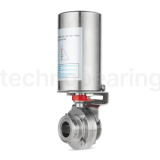 Затвор дисковый с пневмоприводом нерж. 304 DN40, тип clamp-clamp, DIN TLSD40CLS-P TITAN LOCK