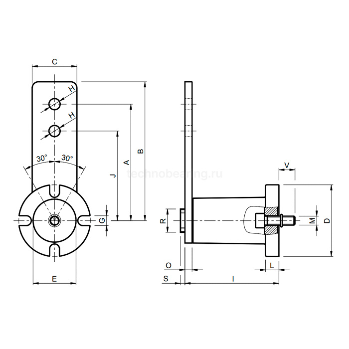 Рычаг натяжителя FE 20 RE010160 ISKRA — детальное фото 1