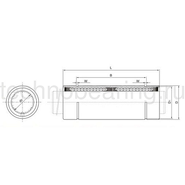 Линейный подшипник LM40-L-UU TECHNIX