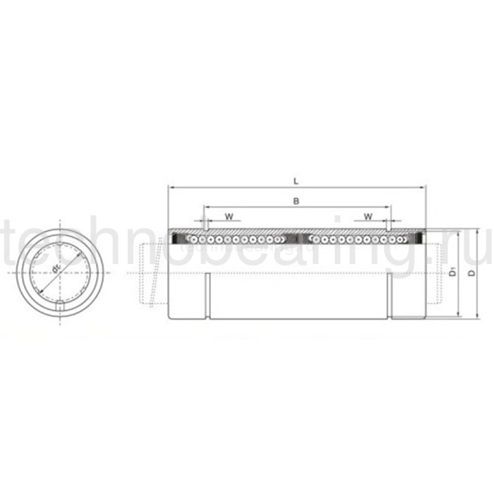Линейный подшипник LM60-L-UU TECHNIX
