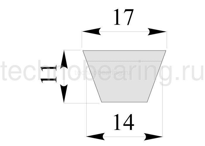 Классический клиновой ремень B/17 ширина ремня: 17 мм; длина: 1194 мм; 1194B47 Sati
