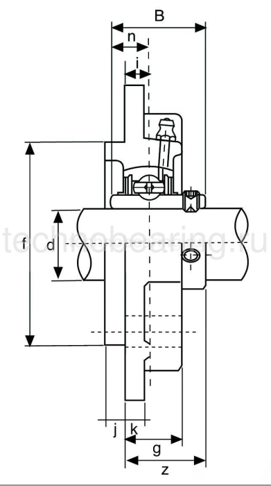 Подшипниковый узел UCFC208 (FYC40TF) ISB — детальное фото 1
