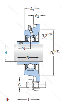 Подшипниковый узел FY40 TF SKF