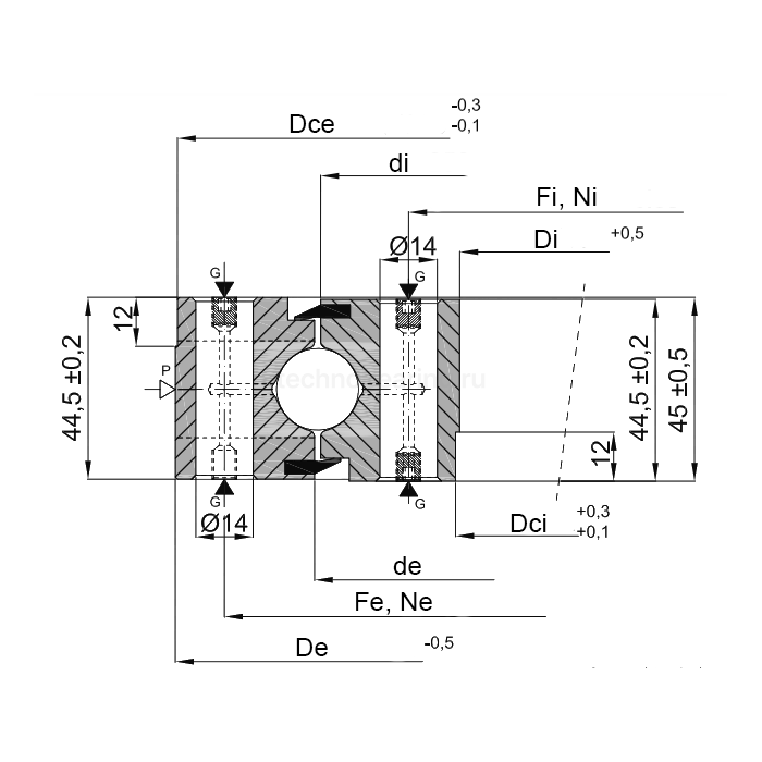 ОПУ стандартная серия с одним рядом шариков NB1.200260200-1PPN ISB — детальное фото 1