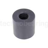 Гайка трапецеидальная (нейлон) d=30 мм, шаг резьбы 6 мм (прав. резьба), LKM 30-6-D ISKRA