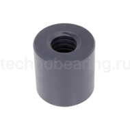 Гайка трапецеидальная (нейлон) d=24 мм, шаг резьбы 5 мм (прав. резьба), LKM 24-5-D ISKRA