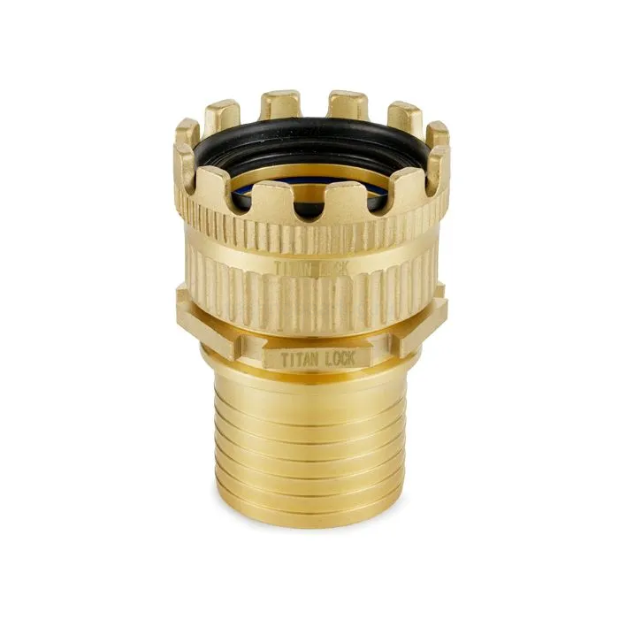 Соединение TankWagen, комплект (муфта MK б/рукоятки + штуцер под рукав), латунь, TLMKS80BR TITAN LOCK — детальное фото 0