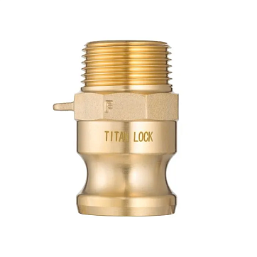 Камлок латунный тип F ниппель, наруж. резьба BSP 1/2", TL50FBR TITAN LOCK
