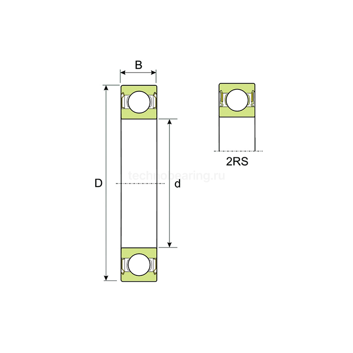 Подшипник 628/6-2RS ISB