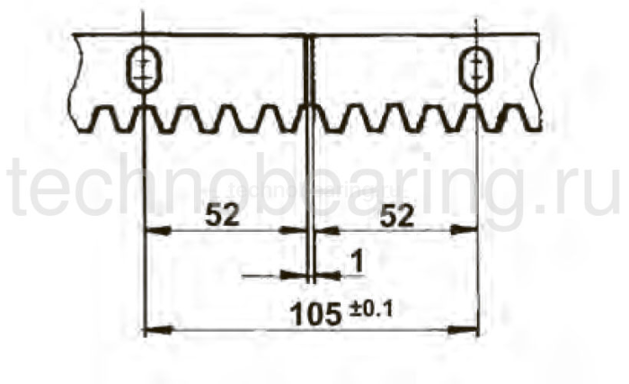 Рейка для раздвижных ворот CRE3012 Sati