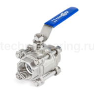 Трехсоставной шаровый кран из нержавеющей стали (AISI 304) типа "резьба-резьба", 2in, TL200TPBVSS TITAN LOCK