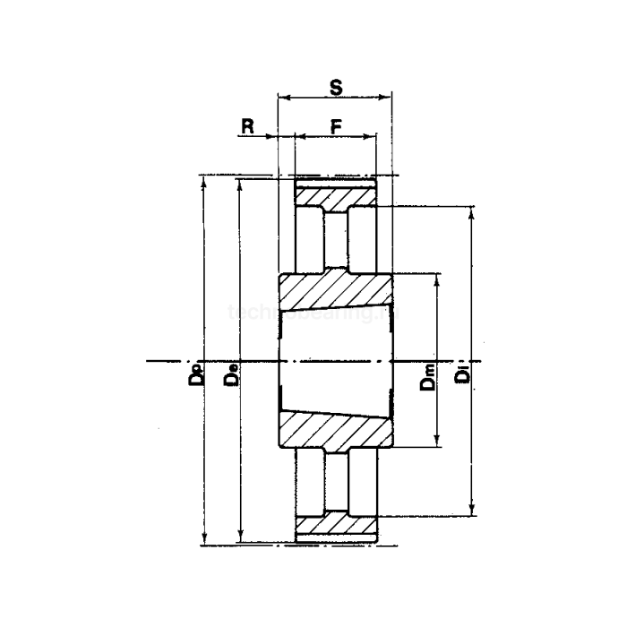 Шкив зубчатый с профилем HTD под втулку тапербуш 216-14M-55 TB (PHP 216-14M-55TB) Sati — детальное фото 1