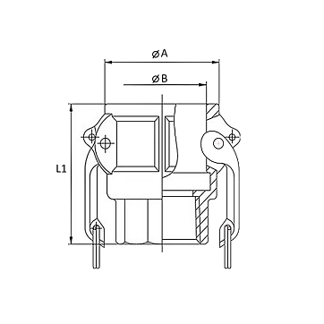 Камлок полипропиленовый тип D розетка, внутр. резьба BSP 1/2", TL50DPP TITAN LOCK